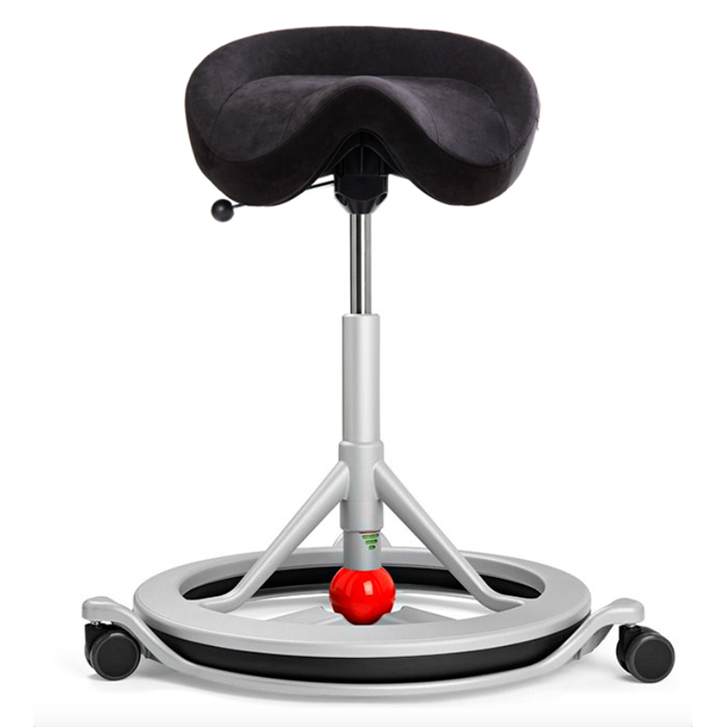 Backapp Alcantara Med Hjul  Grå Sølvgrå Rød