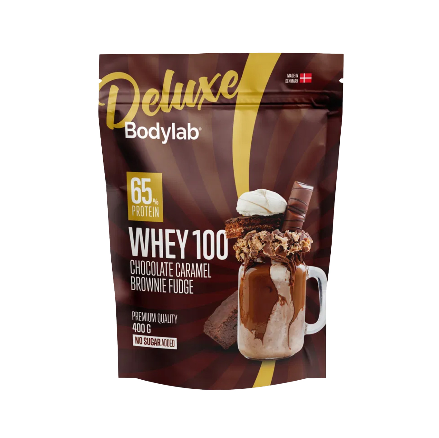 Bodylab Whey 100 Proteinpulver Deluxe Chocolate Caramel Brownie Fudge  400g