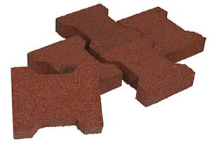 Ergofloor Ergopave  -link Equine Gummifliser Rød