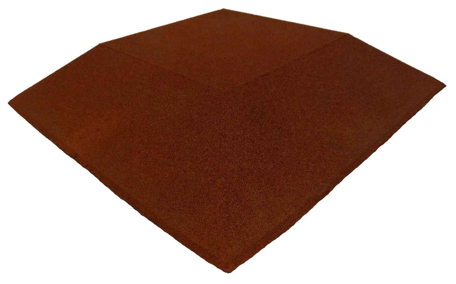 Ergofloor Ergoplay Impact Gummifliser   Faldunderlag Hjørne 500x500x60 Mm Rød