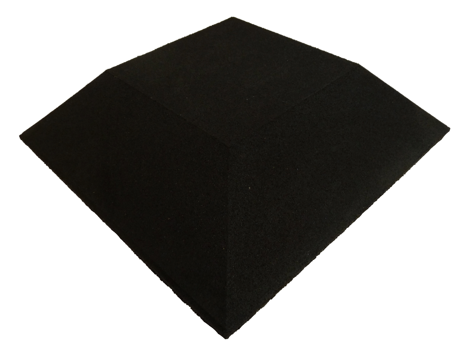 Ergofloor Ergoplay Impact Gummifliser   Faldunderlag Hjørne 500x500x60 Mm Sort