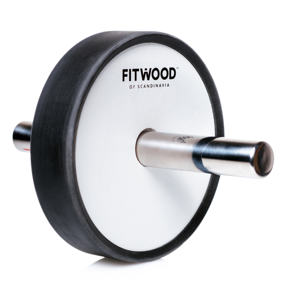 Fitwood Kivi Ab Wheel Hvid Træ   Rustfri Stål Håndtag   Sort Ring