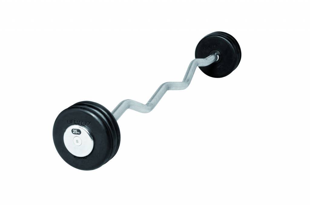 Lifemaxx Ez Vægtstang  36 Kg  Curl Vægtstang Med Faste Skiver  Perfekt Til Biceps- Og Triceps øvelser