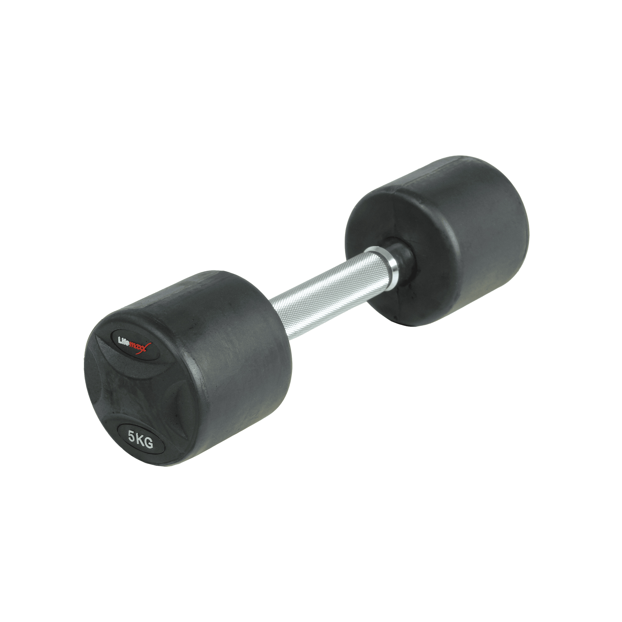 Lifemaxx Fast Håndvægt   Kg Rund Håndvægt Med Riflet Greb Lavet   Støbejern Beklædt Med Gummi Til Crossfit Og Styrketræning