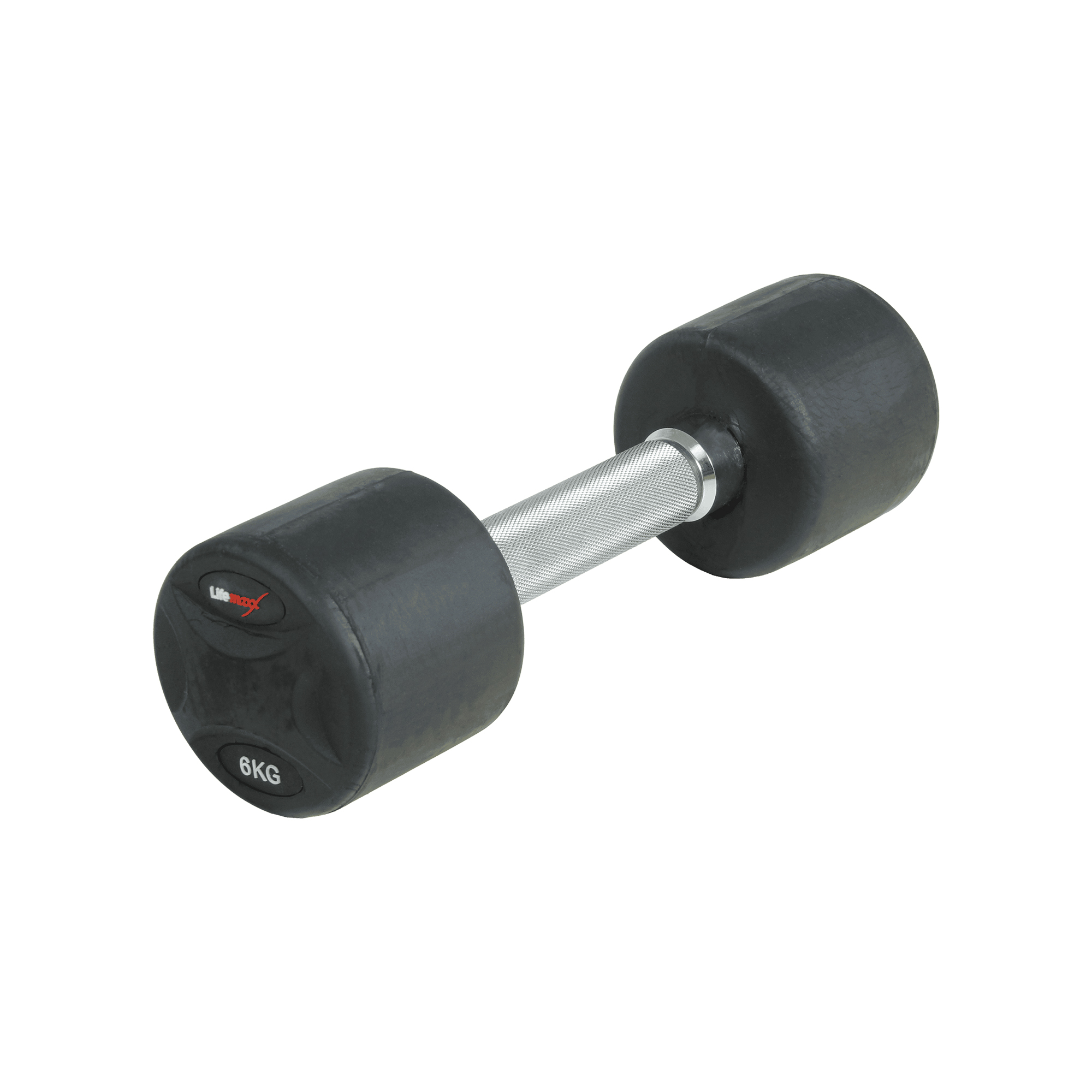 Lifemaxx Fast Håndvægt   Kg Rund Håndvægt Med Riflet Greb Lavet   Støbejern Beklædt Med Gummi Til Crossfit Og Styrketræning