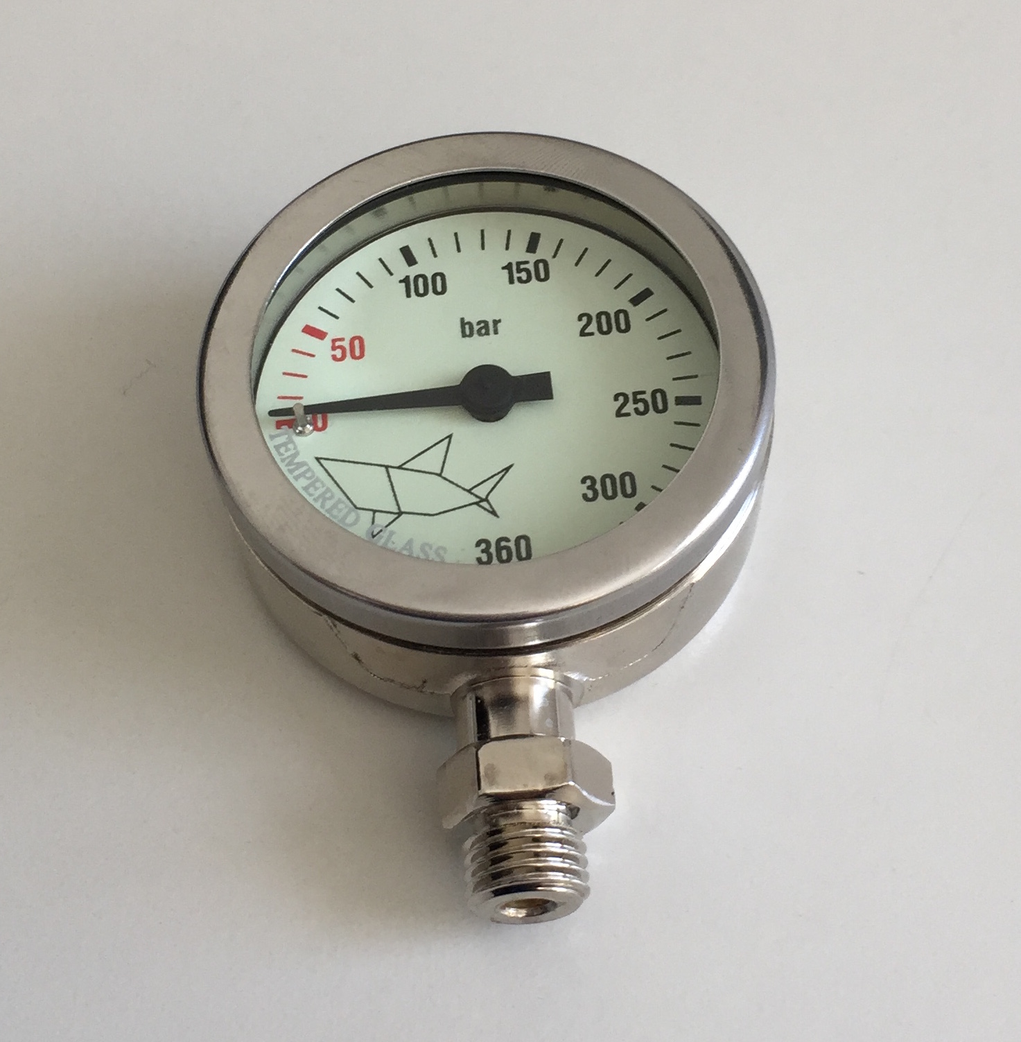 Manometer Messing Spg 52mm  -360 Bar