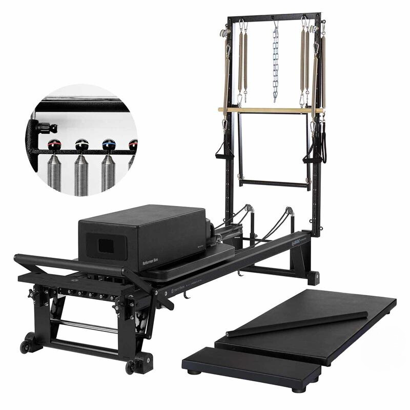 Merrithew V2 Max Plus Reformer  Jet Black  Med Højpræcision Gear Pakke Og Masser Af Udstyr  Cadillac Reformer