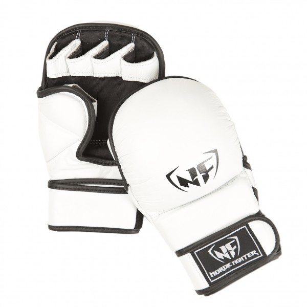 Nordic Fighter Mma Handsker Shooto Gloves Pro White Kunstlæder Large