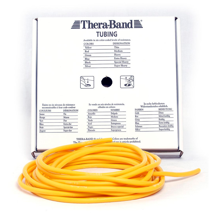 Thera-band Tubing Level Let Træningselastik Gul 30 5m