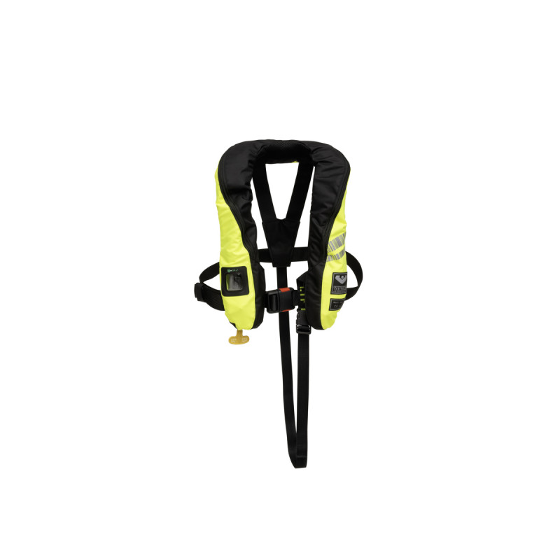 Viking You Safe Edge Harness Oppusetelig Redningsvest Sort Gul