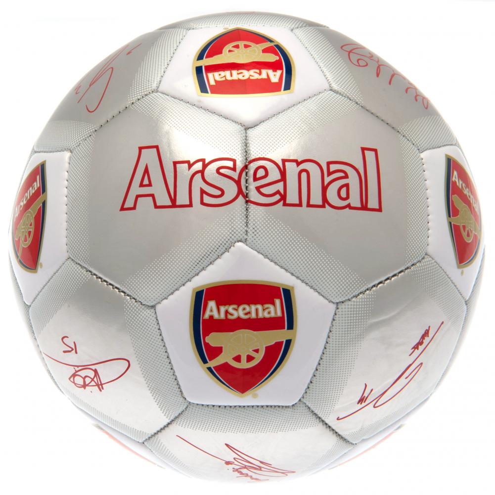 Arsenal Fc Fodbold Med Autografer