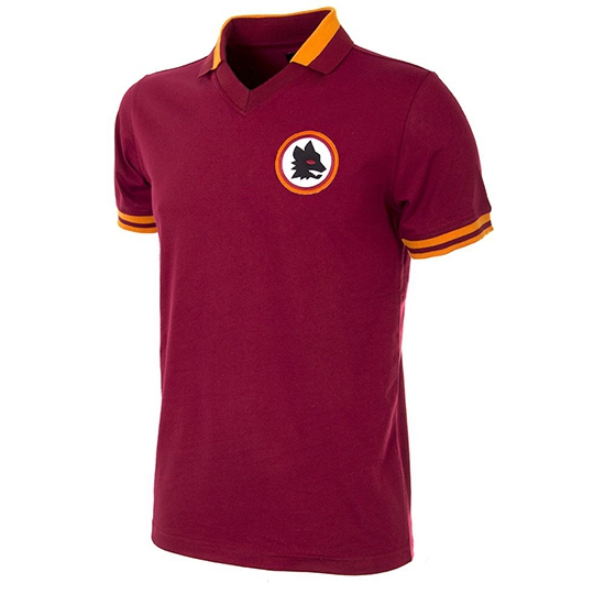 As Roma 1978 79 Short Sleeve Retro Football Shirt-small