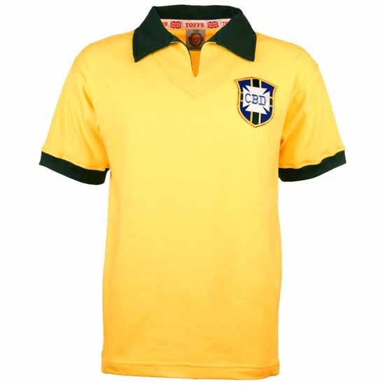 Brazil 1958 World Cup Retro Football Shirt-