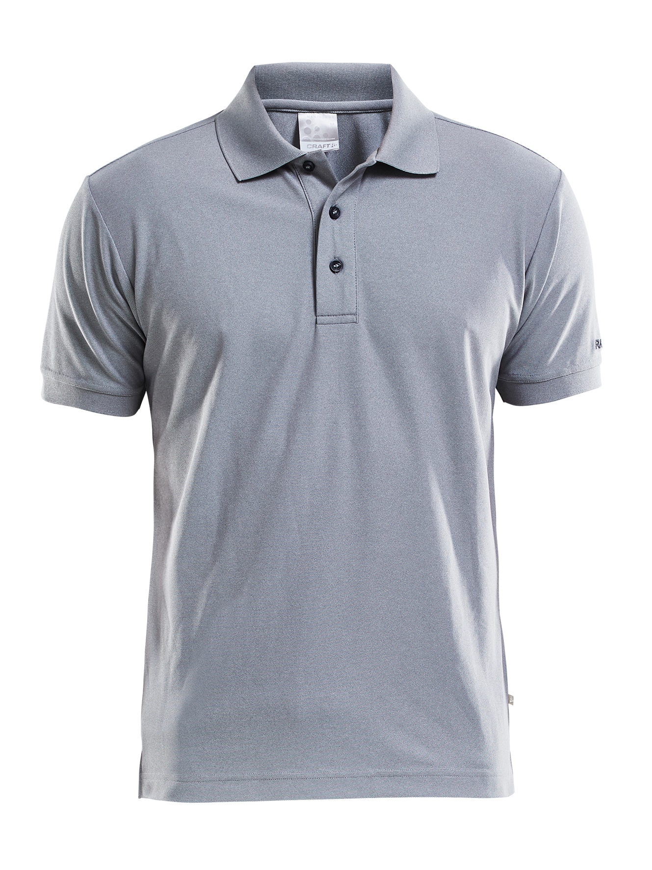 Craft Polo Shirt Pique Classic Maend Grey Melange Xs