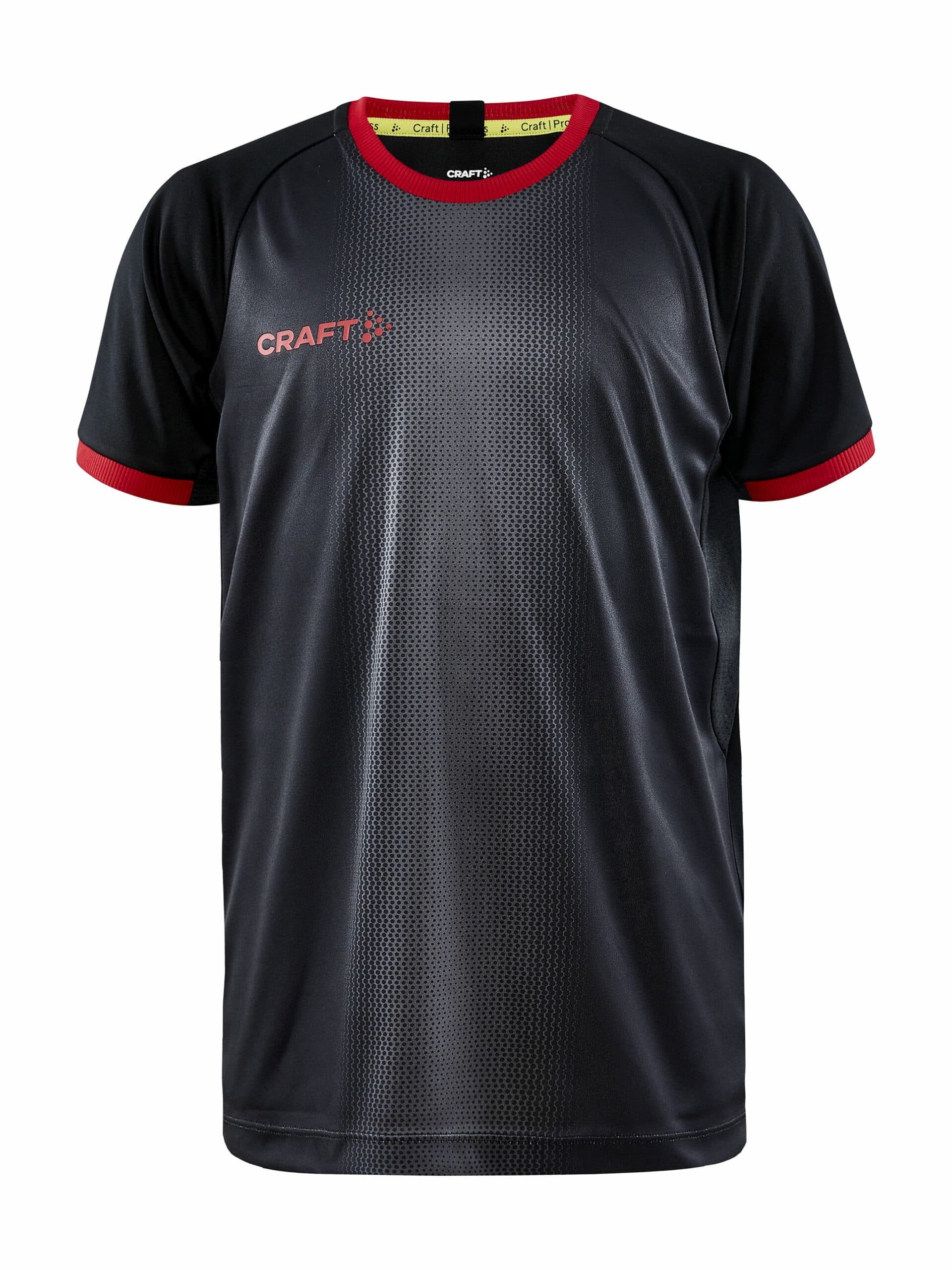 Craft Progress     Graphic Jersey Jr Black Bright Red 146 152