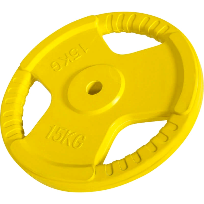 Gummi Vægtskive Med Greb 15 Kg  30 Mm