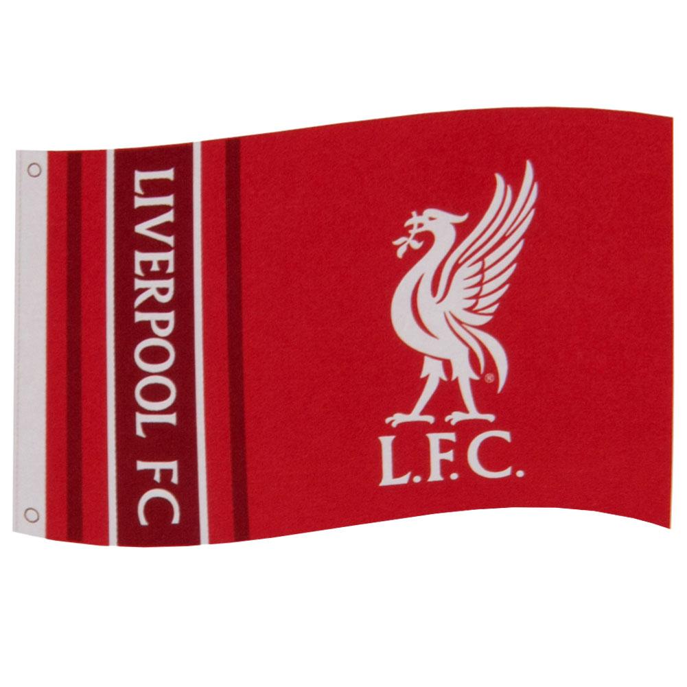 Liverpool Fc Flag Rød Hvid
