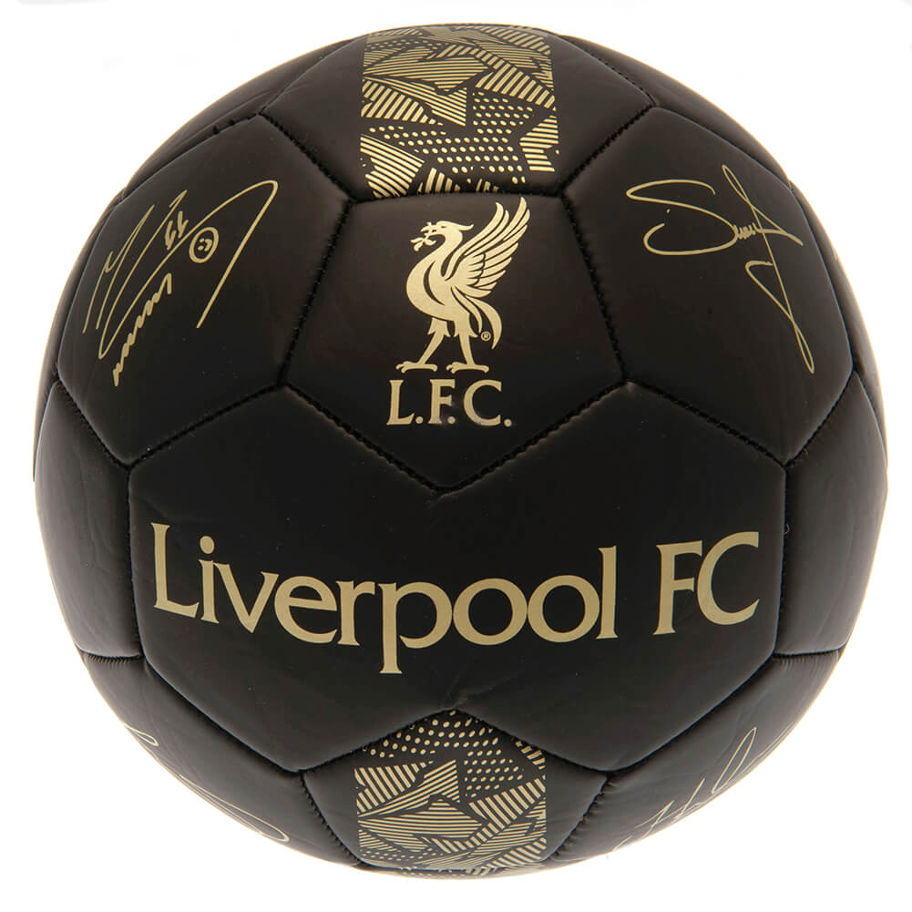 Liverpool Fc Foldbold Sort Guld Størrelse