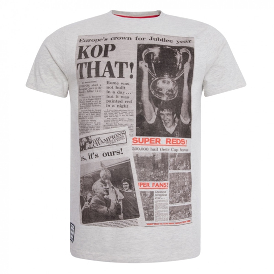 Liverpool Mens Ecru Marl Kop That Tee-