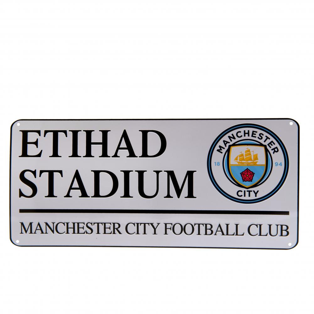 Manchester City Fc Etihad Stadium Metal Skilt