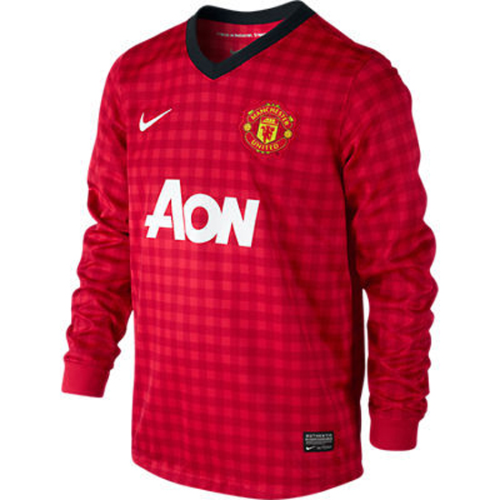 Manchester United Hjemme Trøje Lange ærmer 2012 13 Børn-ys 128-137