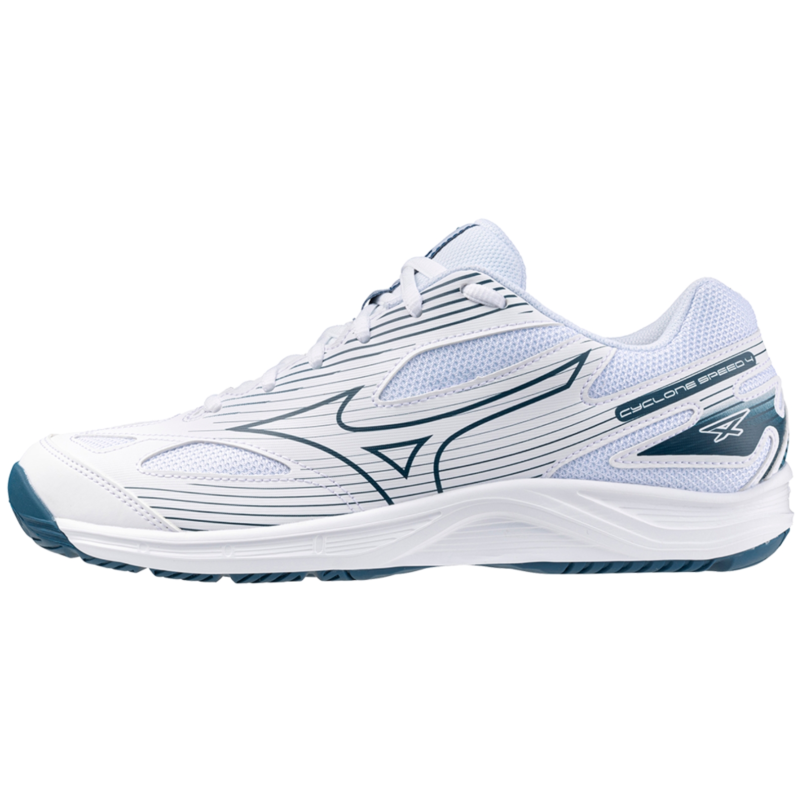 Mizuno Cyclone Speed   White Sailor Blue Silver Old