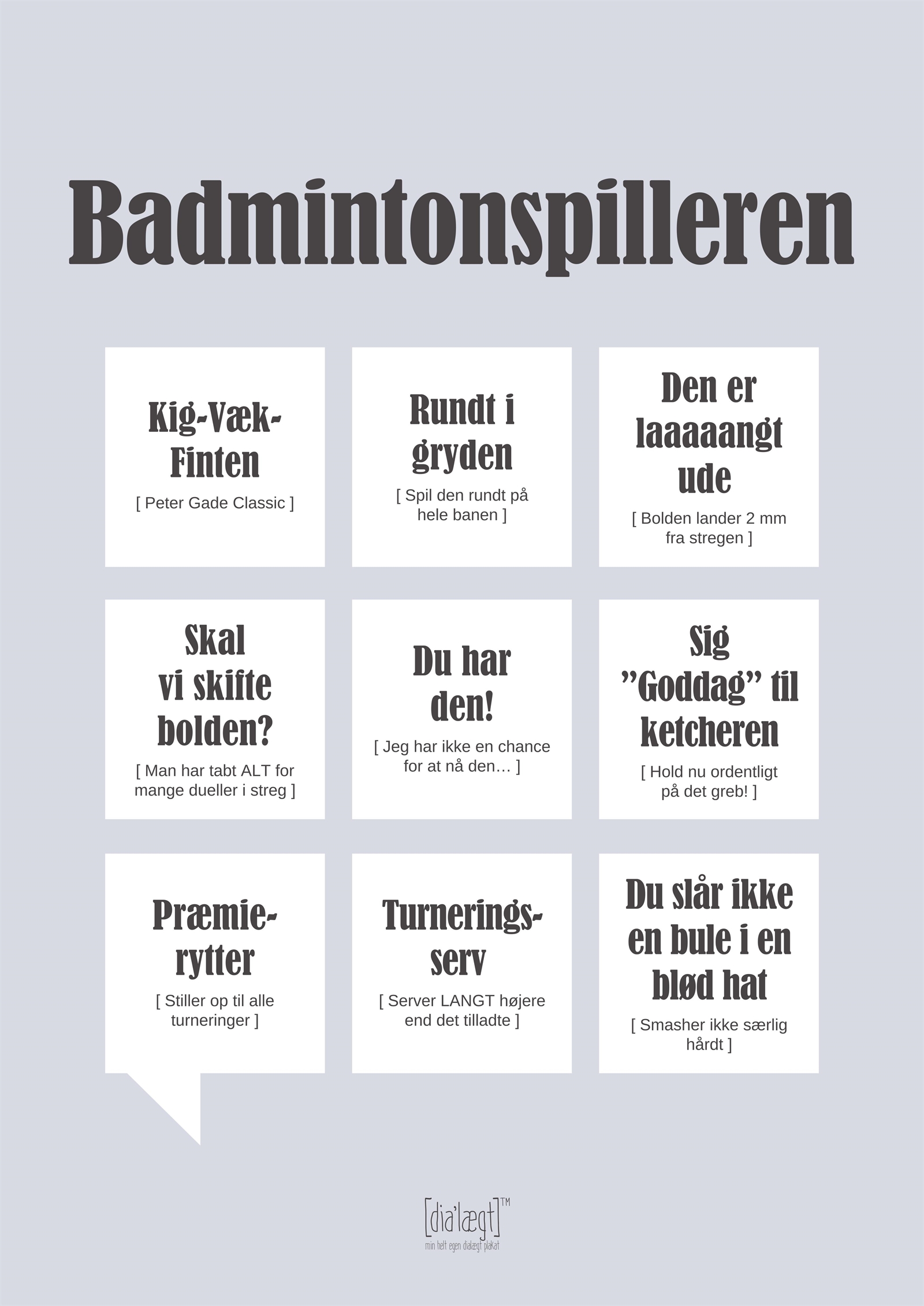 Plakat Badmintonspilleren Old