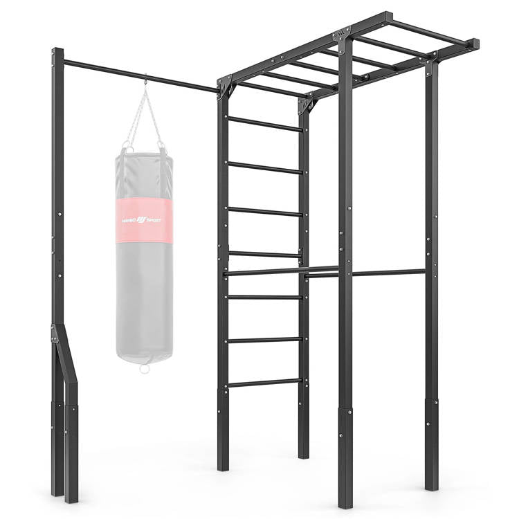 Ribbevæg Med Pull-up Stang Og Boksepude-holder Skaffevare