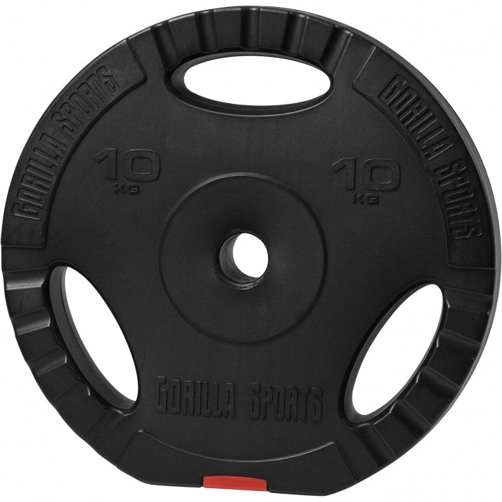 Vægtskive Med Greb Hård Plast 10 Kg 30 Mm