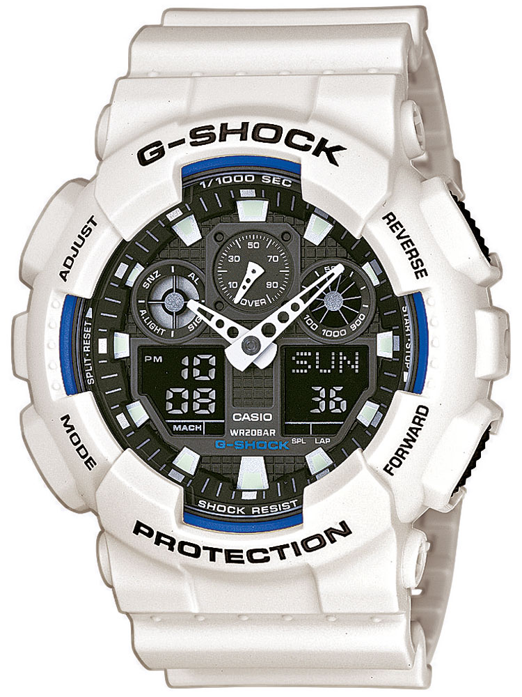 Casio Ga-100b-7aer Herreur  -shock Hvidt Ur