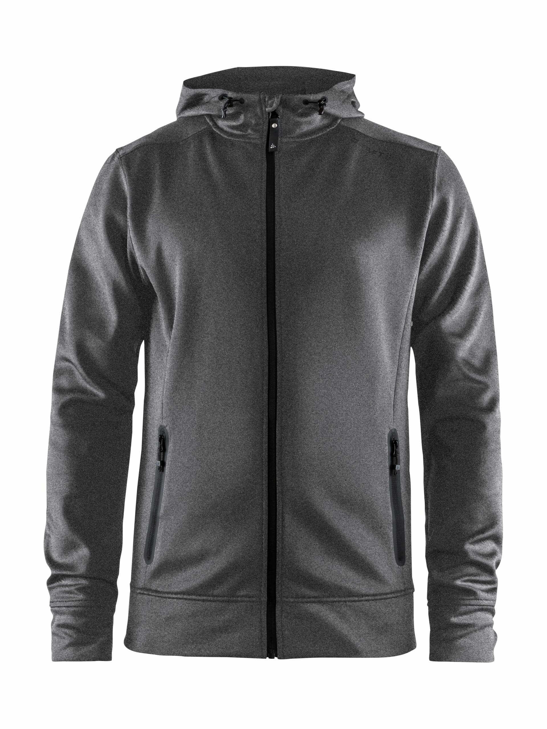 Craft Noble Full Zip Hood Maend Darkgrey Melange