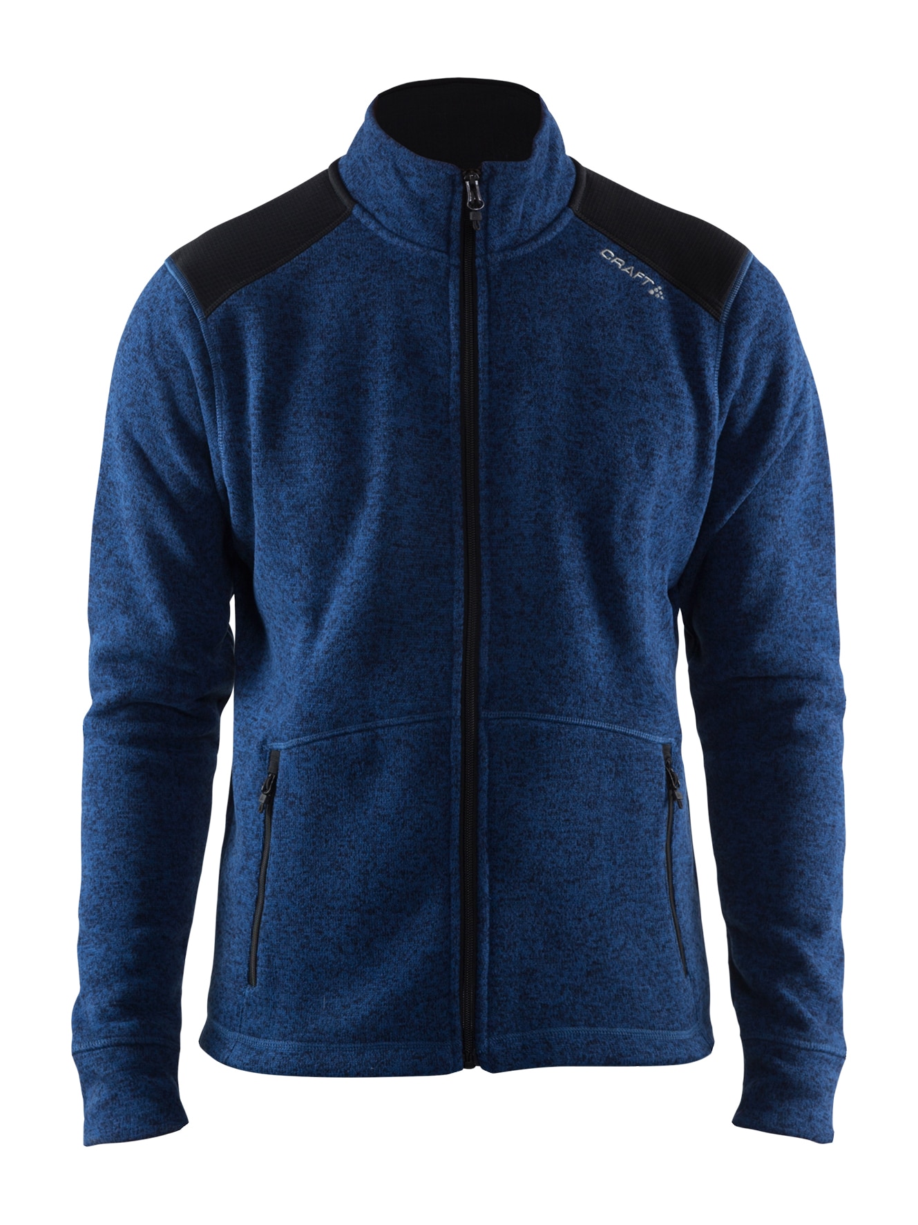 Craft Noble Zip Jacket Heavy Knit Fleece Maend Deep Black