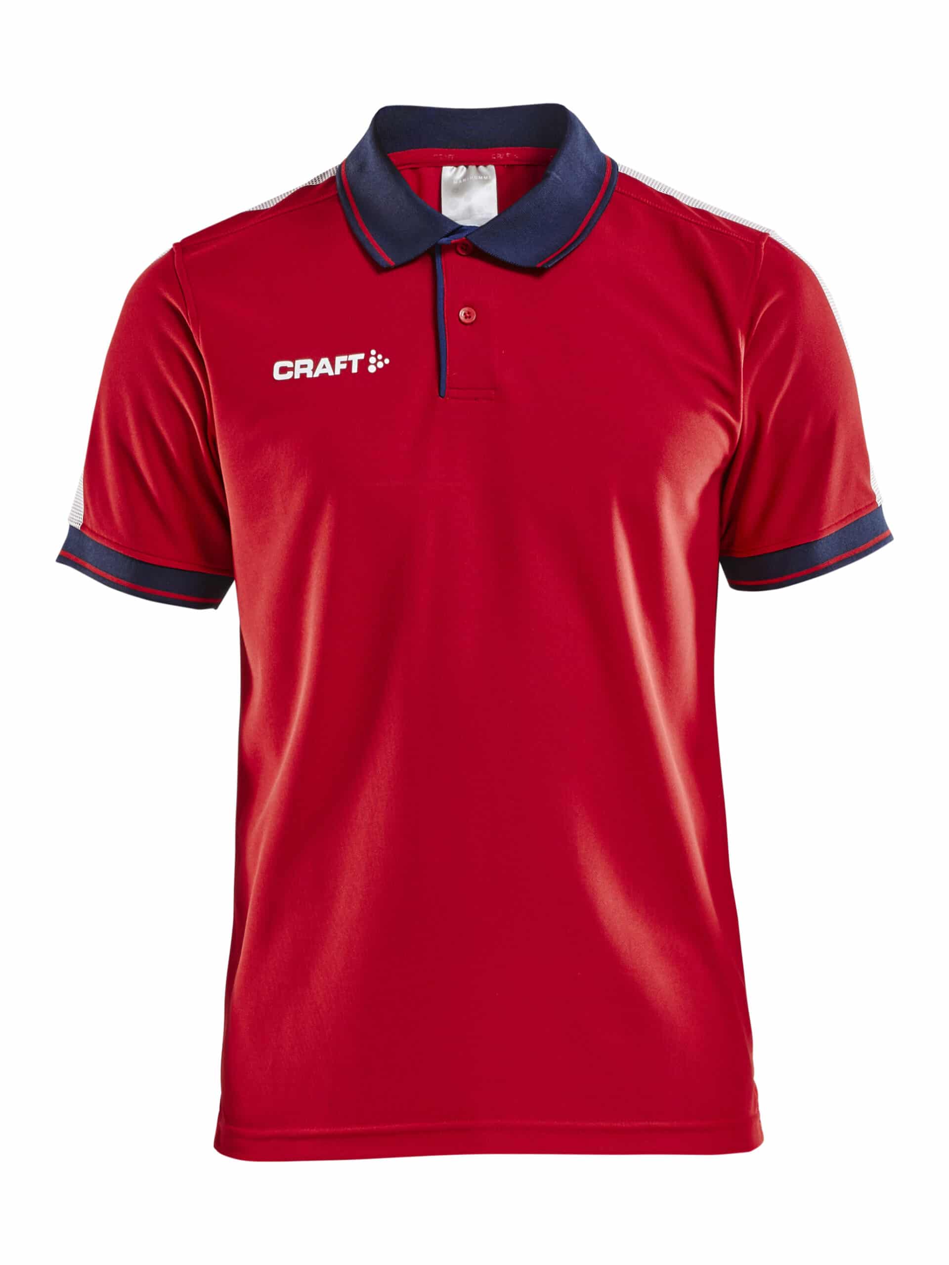 Craft Pro Control Poloshirt Maend Bright Red Navy