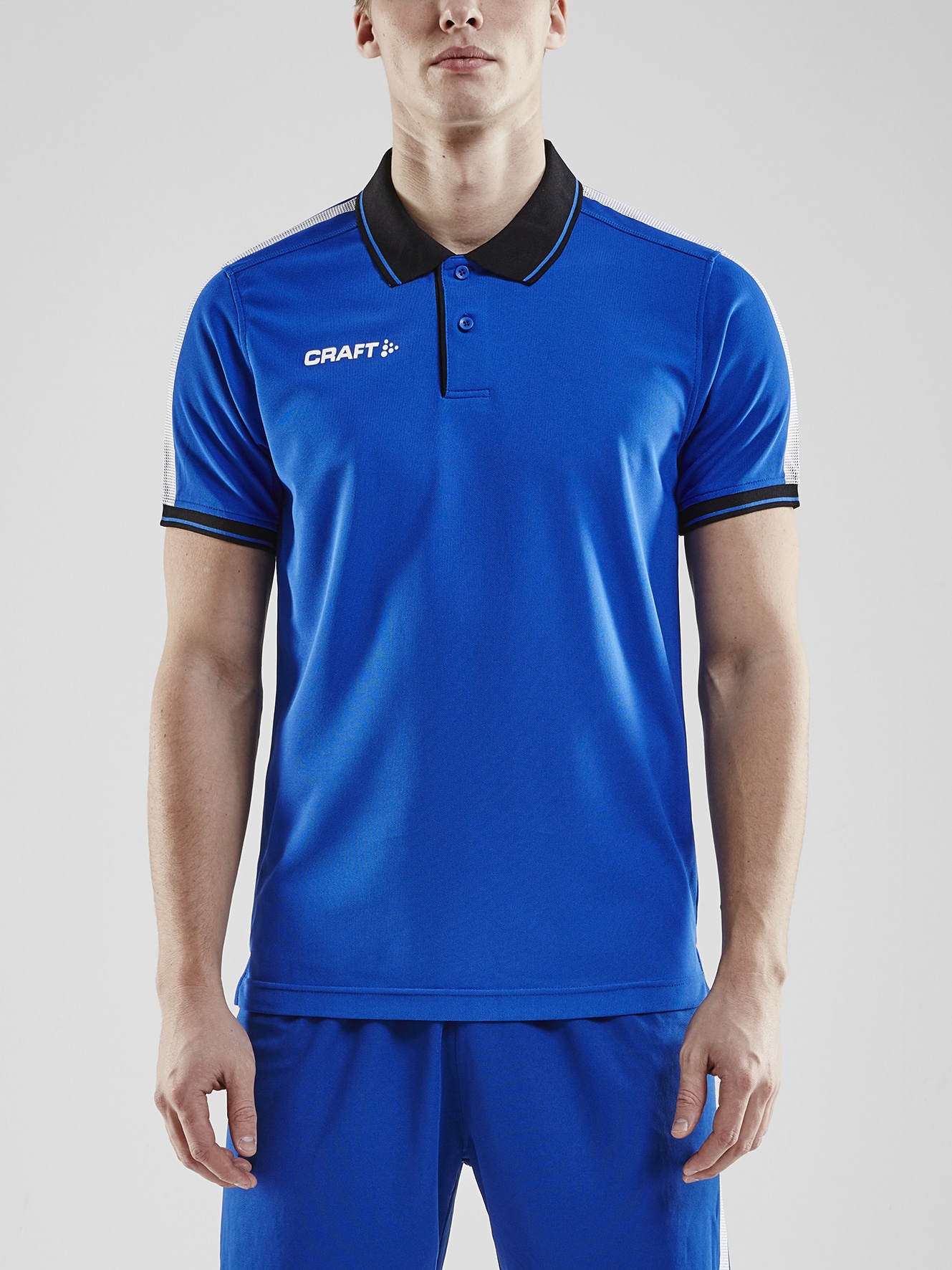 Craft Pro Control Poloshirt Maend Club Cobolt Black