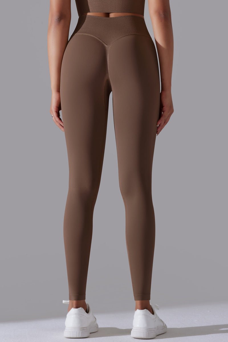 Enduranceflex Scrunch Tights Mid Waist Squat Proof Coffee Small Coffee