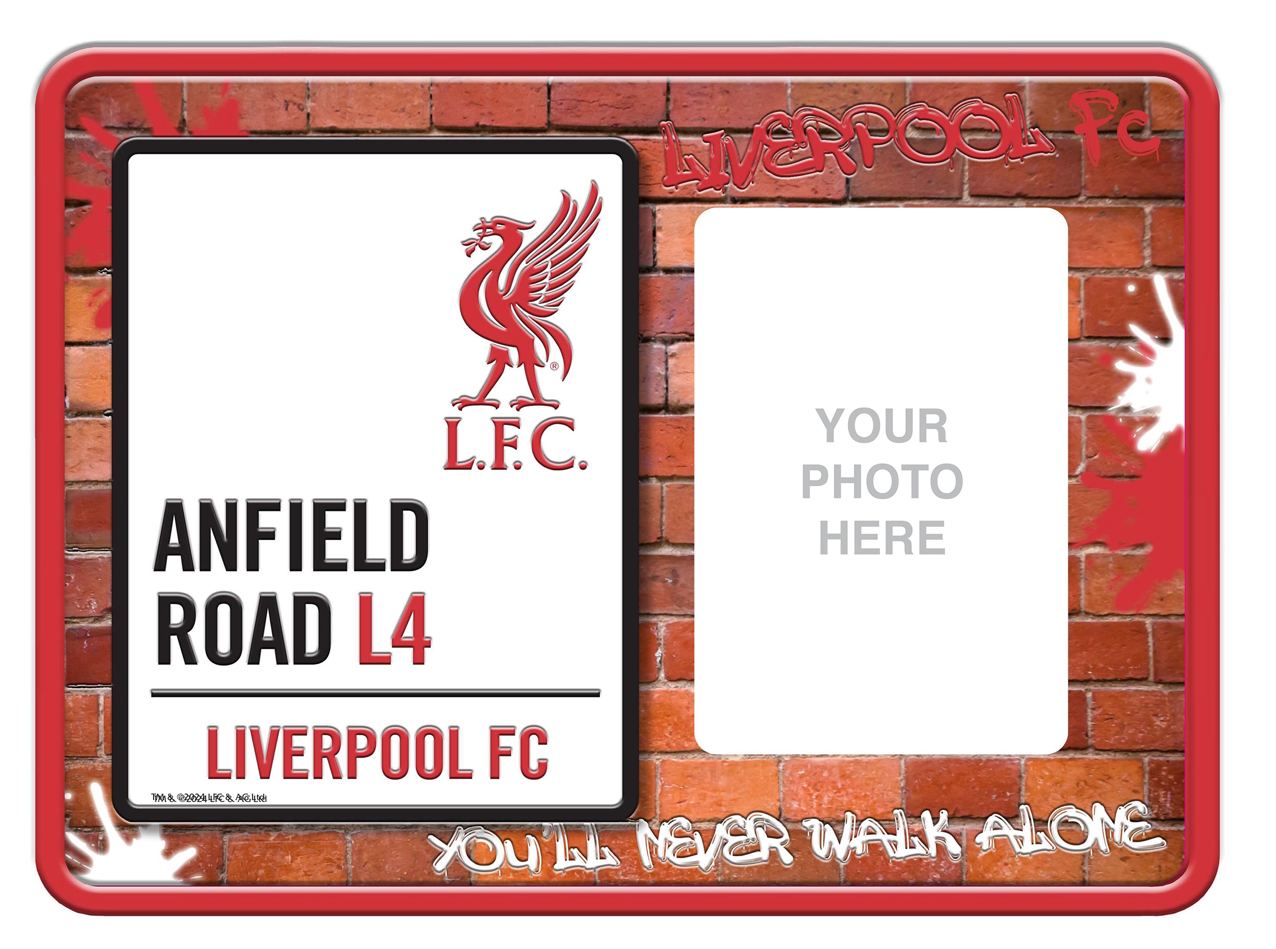 Liverpool Fc Embosset Metal No   Fan Fotoramme  Officielt Produkt