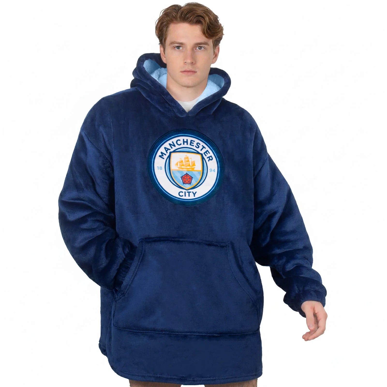 Officiel Manchester City Oversized Hoodie-tæppe Til Voksne  -
