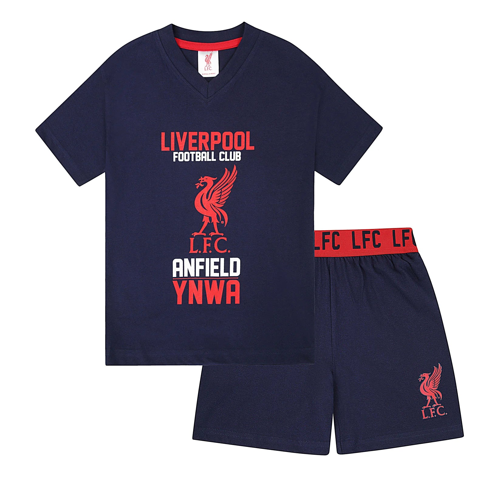 Officielle Liverpool Fc Pyjamaser Til Drenge Kortærmet Sæt - år