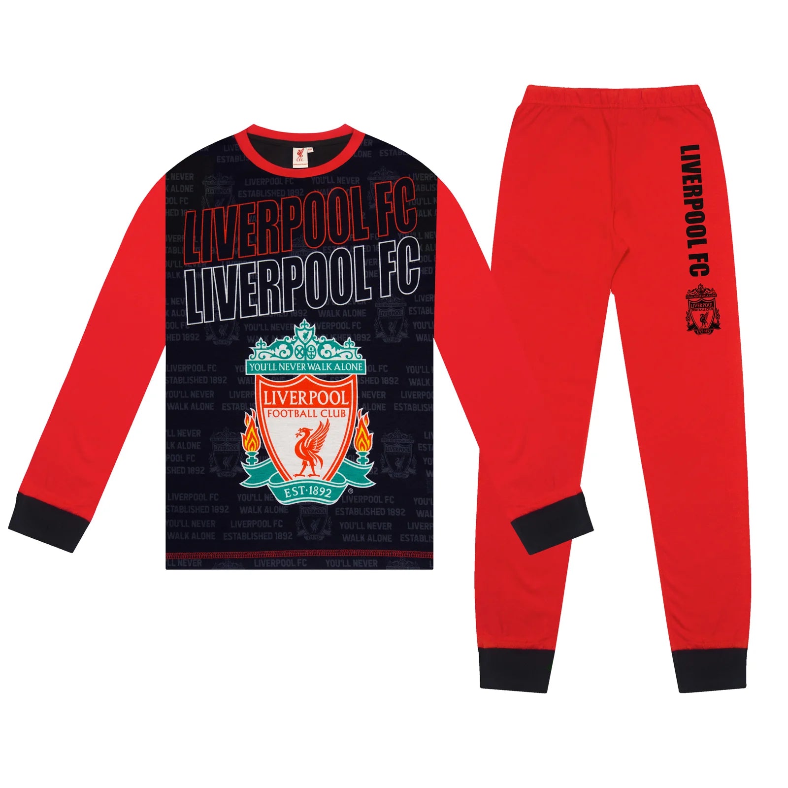 Officielt Liverpool Fc Nattøj Til Drenge Lange Pyjamas - år