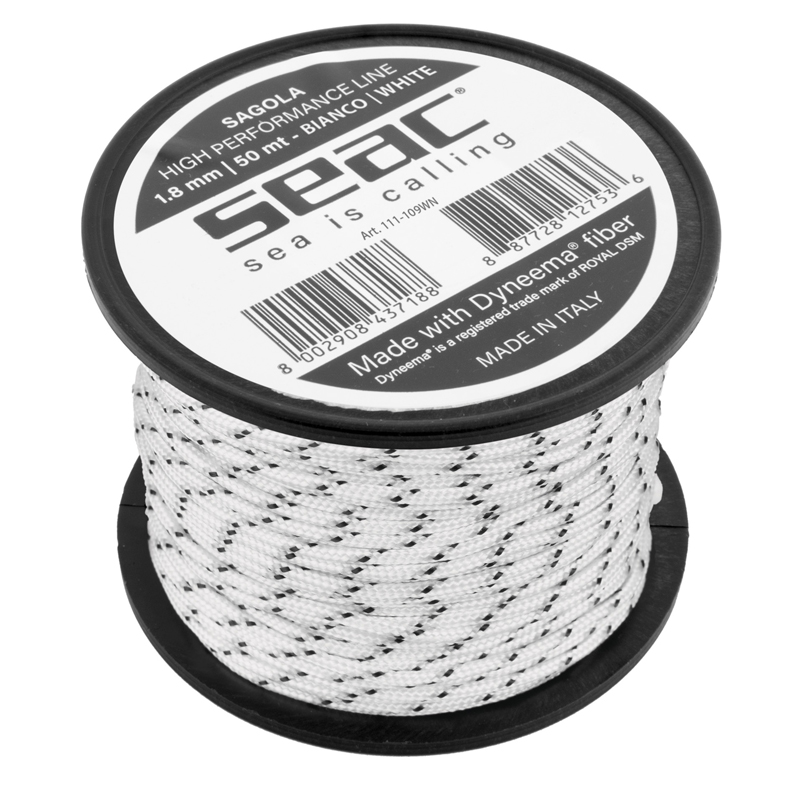 Seac Dyneema     Mm 50 Mt Sort Hvid