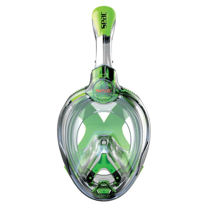 Seac Fullface Maske Magica Junior Sort Silikone Lime