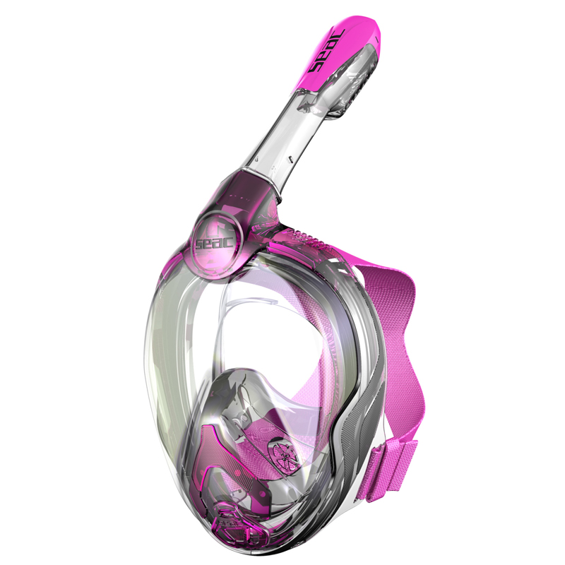 Seac Fullface Maske Magica Junior Sort Silikone Pink