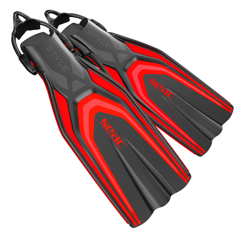 Seac Hælremsfinner Style Sling Strap Rød