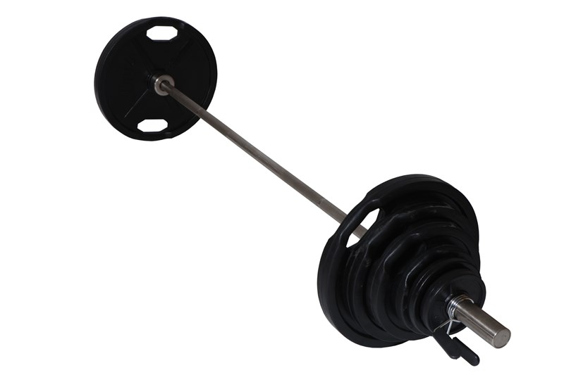 Peak Fitness 95 Kg   50 Mm Vægtsæt   Gummi Sort