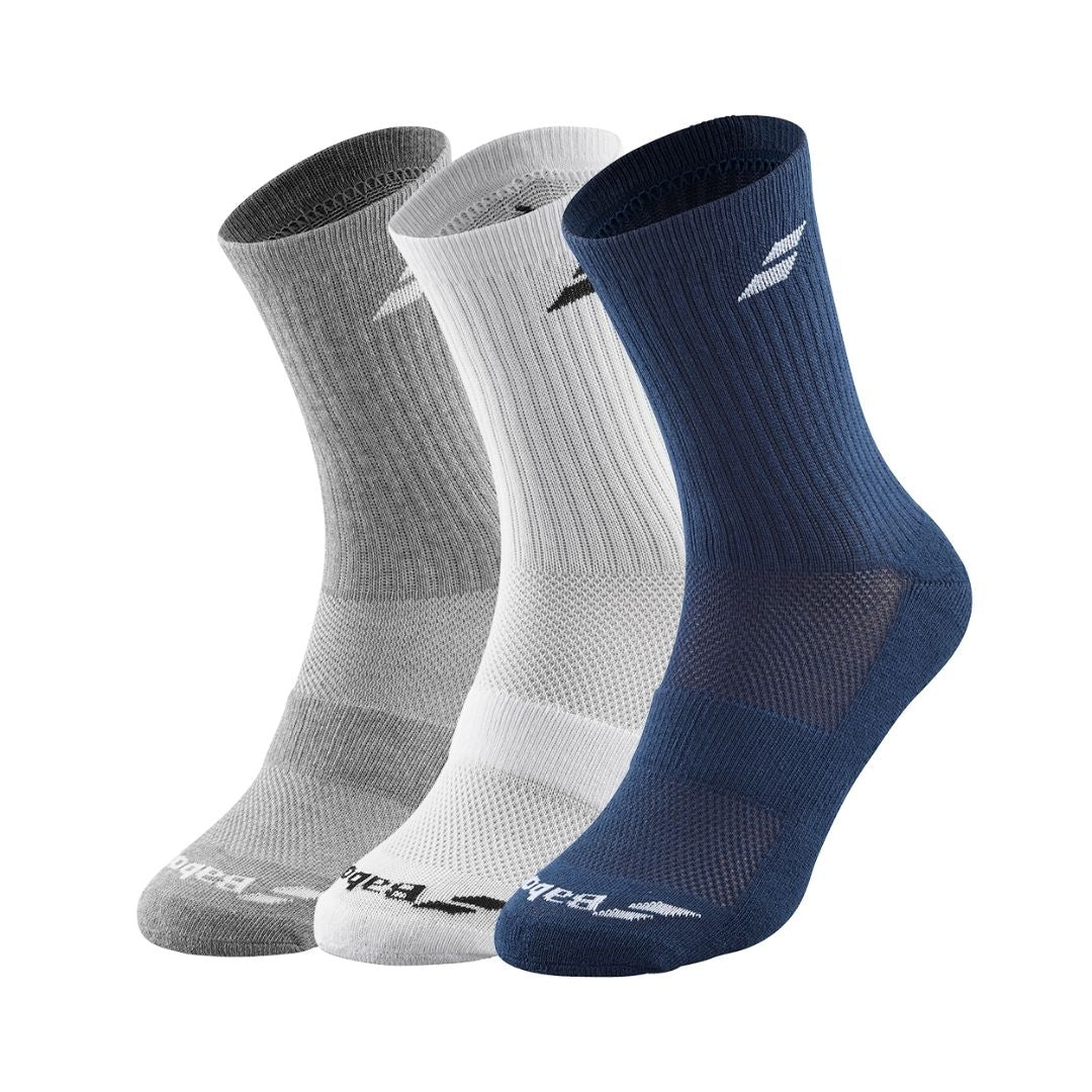 Babolat Strømper  -pak  White Estate Blue Grey  35-38