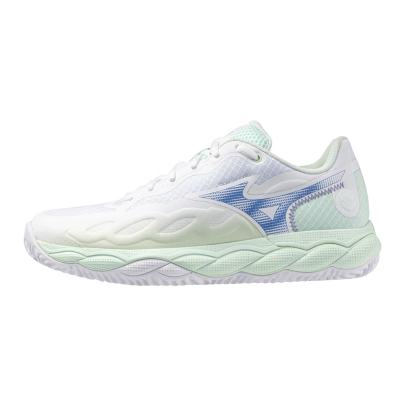 Mizuno Wave Enforce Court Cc Women  White Frontier Blue Bay  40