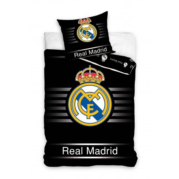Real Madrid Duvet Set Rm Logo Black-one-size