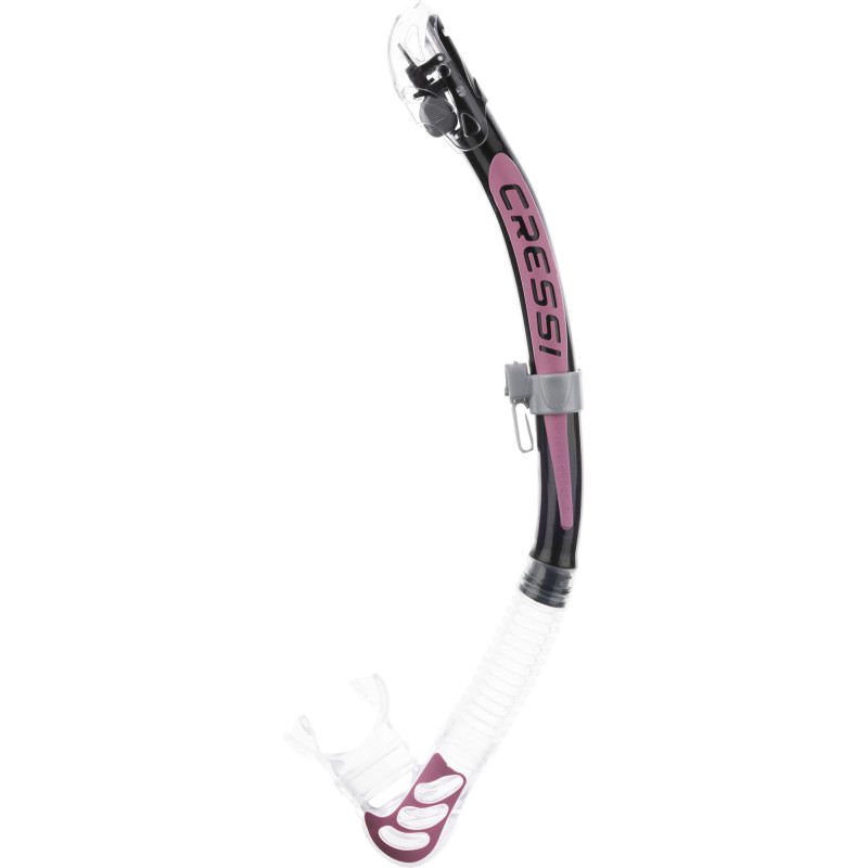 Cressi Alpha Ultra Dry Snorkel Klar   Sort   Pink