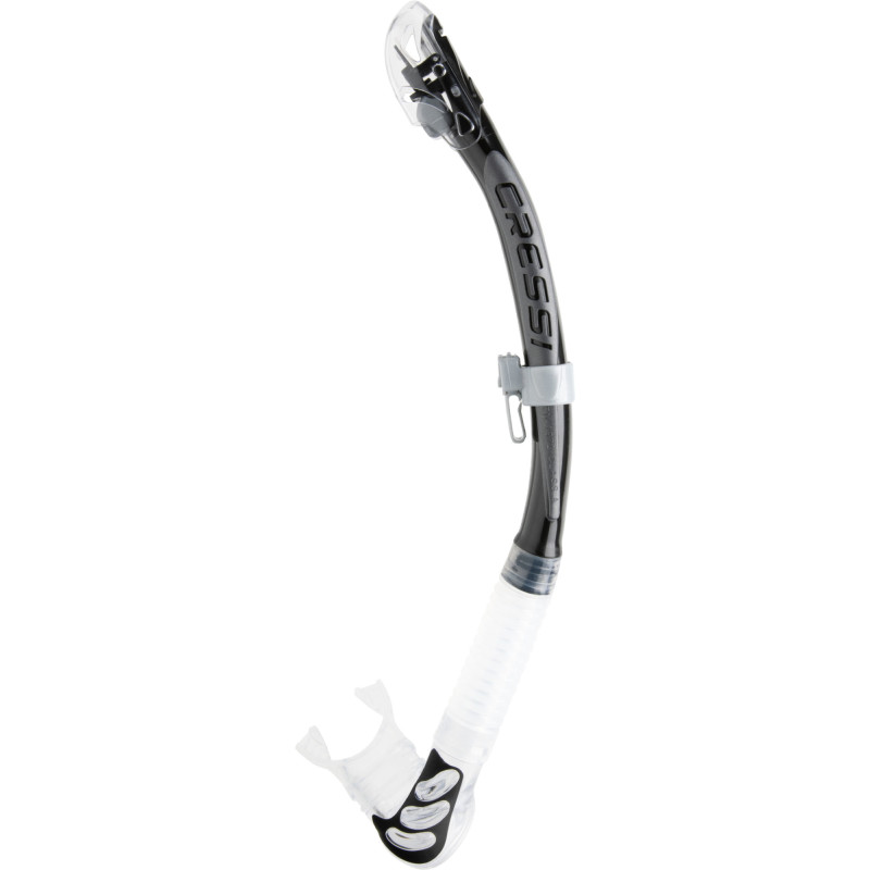 Cressi Alpha Ultra Dry Snorkel Klar   Sort   Sølv