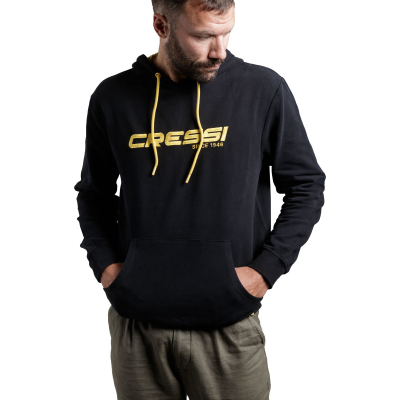 Cressi Cressi 1946 Hoodie Sort   Gul
